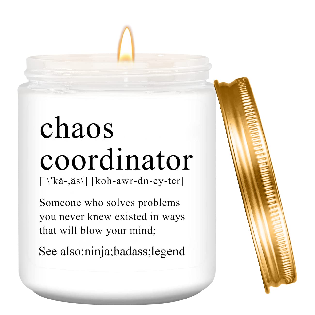 Chaos Coordinator Gifts, Gifts for Women, Unique Boss Lady Gifts for Women,Her,Mom, Friends,Coworker,Manager,Teacher,Boss, Birthday Gifts for Women - Thank You Gifts for Women,Lavender Candles