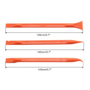 Cionyce 12 Pack Pen-Shaped Scraper Plastic Cleaning Scraper Tool Non-Scratch Cleaning Scraper 3-Kind(Orange)