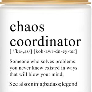 Chaos Coordinator Gifts, Gifts for Women, Unique Boss Lady Gifts for Women,Her,Mom, Friends,Coworker,Manager,Teacher,Boss, Birthday Gifts for Women - Thank You Gifts for Women,Lavender Candles