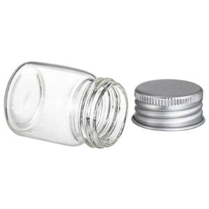 Coloch 36 Pack 15ml Empty Glass Jars with Screw Aluminum Caps, 0.5Oz Mini Cosmetics Container Jar Glass Paint Jar Refillable Glass Oil Vials Test Bottles for Cosmetics, Chemicals, Decoration