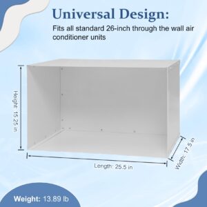 Through The Wall Air Conditioner Sleeve, 26 Inch Wall Sleeve, Wall Sleeve Air Conditioner, Universal Design AC Sleeve Wall Unit, Sturdy PTAC Wall Sleeve, Wall Air Conditioner Sleeve for 26 Inch