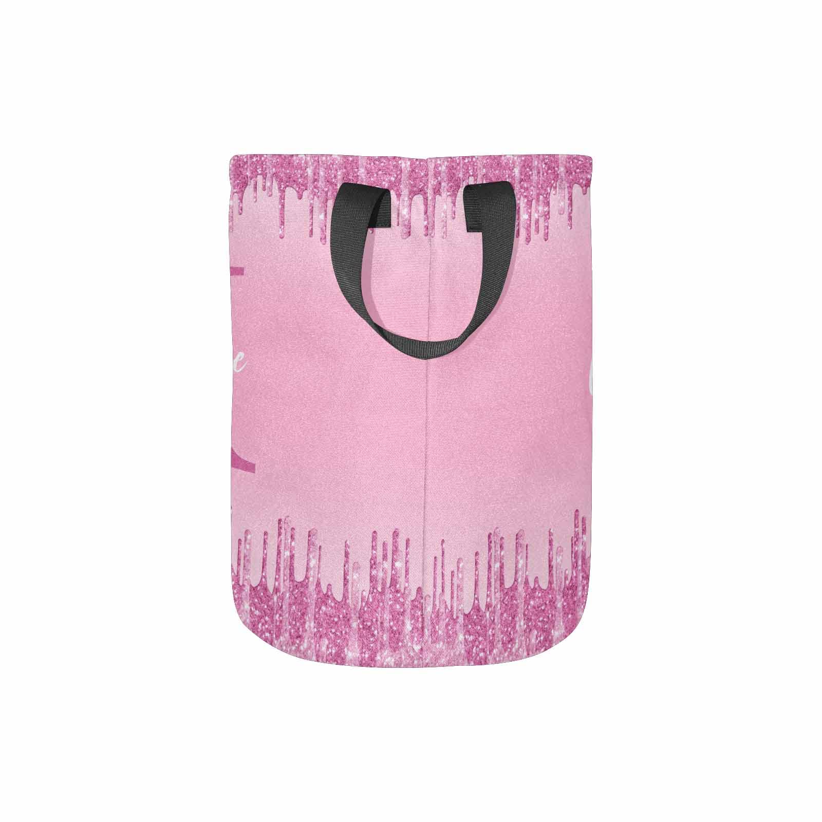 Personalized Hampers Custom Laundry Basket Pink Flow With Name Custom Laundry Hamper Dirty Clothes Basket Collapsible Storage Basket With Handle For Bathroom Living Room Bedroom