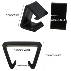 DGZZI 6pcs Outdoor Furniture Clips Patio Sofa Clips Black Plastic Chair Fasteners Connect Outdoor Couch Patio Furniture Inner Width 1.69"