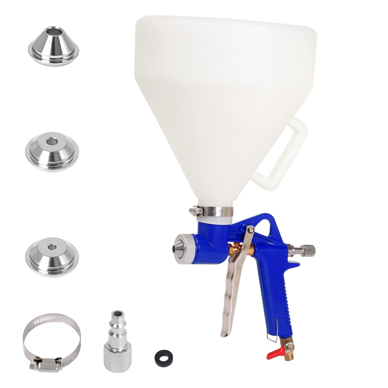 Drywall Wall Painting Sprayer,1.5 Gallon Paint Texture Tool Air Hopper Spray Gun with 3 Nozzle for Stucco Mud or Popcorn on Walls and Ceiling