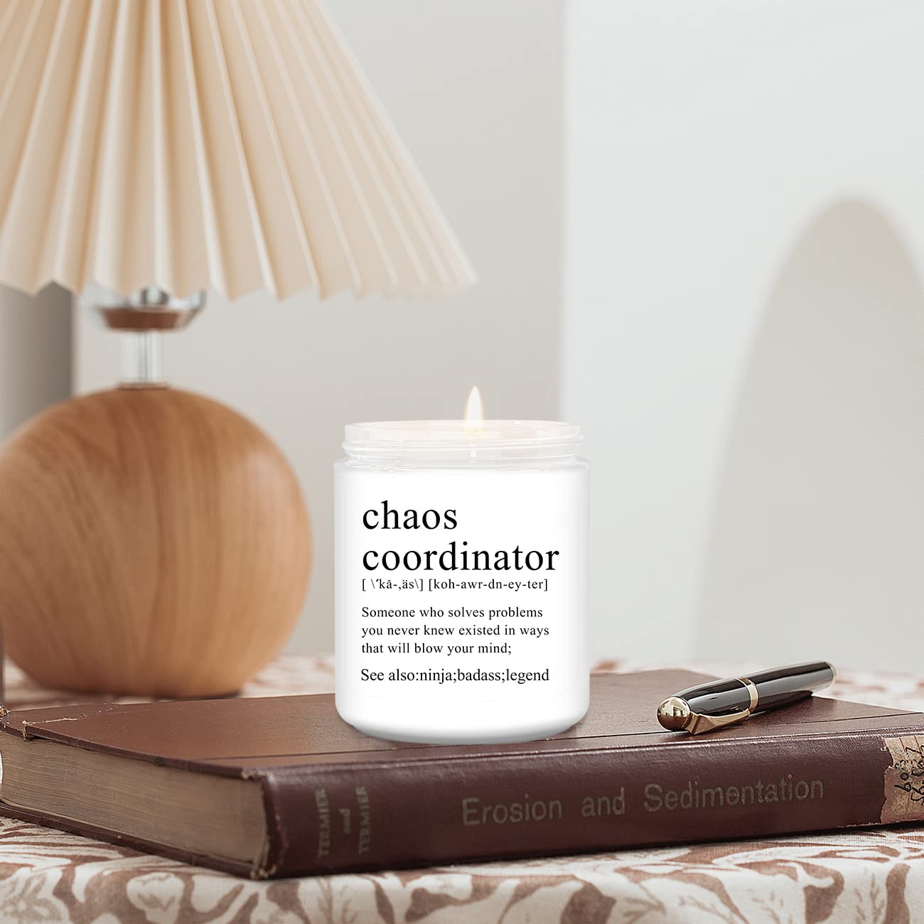 Chaos Coordinator Gifts, Gifts for Women, Unique Boss Lady Gifts for Women,Her,Mom, Friends,Coworker,Manager,Teacher,Boss, Birthday Gifts for Women - Thank You Gifts for Women,Lavender Candles