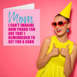 Stuff4 Funny Birthday Card for Mom - I Remembered - Rude Birthday Card for Mom Birthday Cards Gifts, 5.7 x 5.7 Inch Joke Humor Mother's Day Greeting Cards for Mama Mam Mum Mommy Mammy Mummy