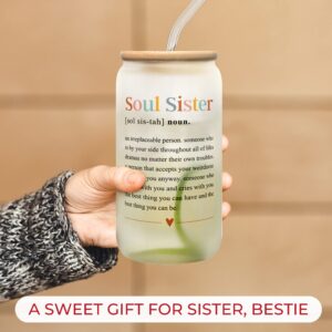 Gifts for Friends Female - Friend Gifts for Women Birthday, Birthday Gifts for Women Friendship - Friendship Gifts for Women Friends, Bestie Gifts for Women, Gifts for Best Friends - 16 Oz Can Glass