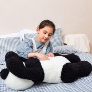 Somao Giant Panda Bear Stuffed Animal Plush Toy Cute Large Panda Soft Hugging Pillow for Kids Girlfriend Sleeping Cushion Gift (80cm/31.4inch) …