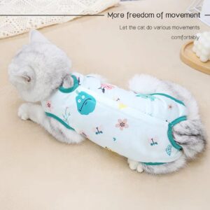 3 Pieces Cat Recovery Suit, Cat Onesie After Surgery Anti Licking Wounds for Cats, Cat Surgery Recovery Suit Cat Outfit for Cats, Cat Spay Recovery Suit Female (S)