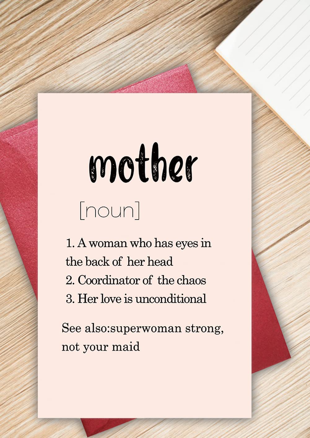 Tezivvo Funny Mother's Day Greeting Card Funny Birthday Greeting Card for Mom Mothers Day Gift for Mom Supermom Greeting Card Her Love is Unconditional