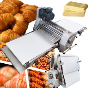 intsupermai dough sheeter machine 23.6" commercial dough press roller sheeter fondant sheeter pasta machine for croissant, puff pastry, marzipan