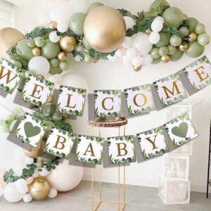 luckylibra Welcome Baby Banners Baby Shower Decorations