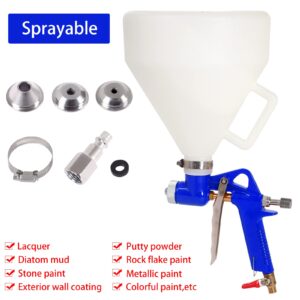 Drywall Wall Painting Sprayer,1.5 Gallon Paint Texture Tool Air Hopper Spray Gun with 3 Nozzle for Stucco Mud or Popcorn on Walls and Ceiling