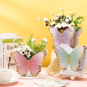 Fuutreo 6 Pcs Butterfly Centerpieces for Baby Shower Birthday Tea Party Favors Décor, Butterfly Decorations for Tables, Butterfly Themed Party Supplies Wedding