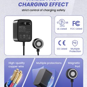 Replacement for Shark Vacmop Charger, Cordless Hard Floor Vacuum Mop Shark VM252 VM252C VM251 QM250 VM250 Magnetic Power Cord Charger