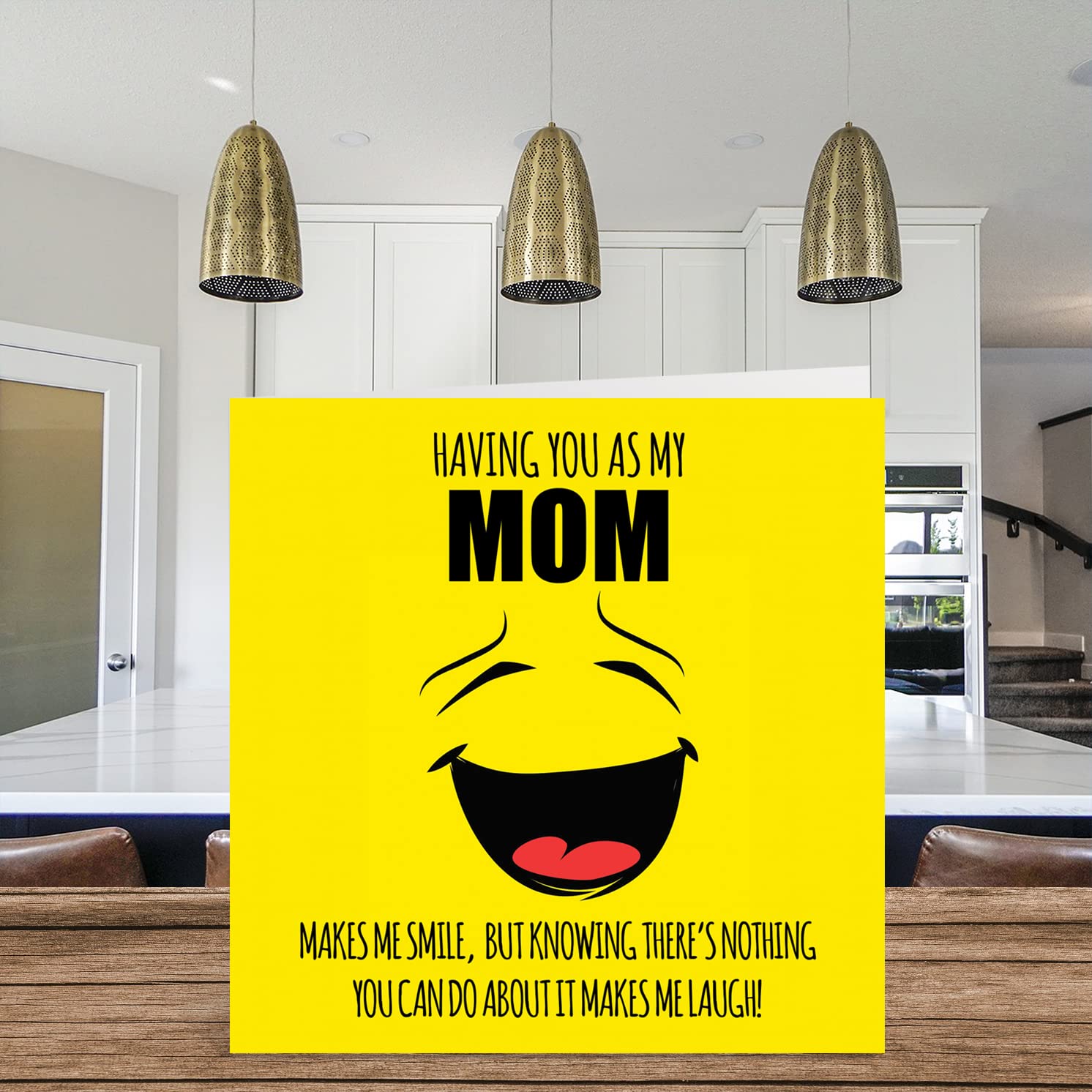 Funny Birthday Cards for Mom - Make Me Smile - Joke Happy Birthday Card for Mom from Daughter Son, Mother Birthday Gifts, 5.7 x 5.7 Inch Mother's Day Greeting Cards for Mama Mam Mommy