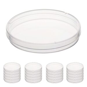 Maccx Sterile Plastic Petri Dishes with Lid, 20 PCS of Dia.150mm*15mm Clear Petri Plate, with 3 Vents for Classroom, Laboratory, Science Party, PPD150-020