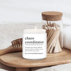 Chaos Coordinator Gifts, Gifts for Women, Unique Boss Lady Gifts for Women,Her,Mom, Friends,Coworker,Manager,Teacher,Boss, Birthday Gifts for Women - Thank You Gifts for Women,Lavender Candles