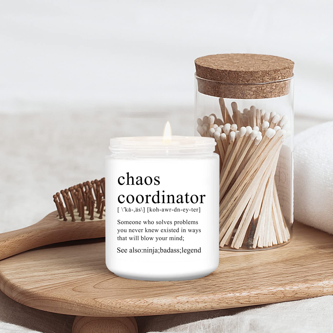 Chaos Coordinator Gifts, Gifts for Women, Unique Boss Lady Gifts for Women,Her,Mom, Friends,Coworker,Manager,Teacher,Boss, Birthday Gifts for Women - Thank You Gifts for Women,Lavender Candles