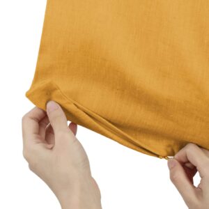 Amazhiyu Pure Linen Over The Door Laundry Hanging Hamper Bag with Bottom Zipper for Holding Dirty Clothes Yellow