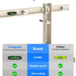 Toutgood Outdoor Mini Split Wall Mounting Bracket, Heavy-Duty Wall Bracket for 7000 Btu to 12000 Btu Ductless Mini Split Air Conditioner AC Heat Pump Systems , Max 400 Lb Capacity