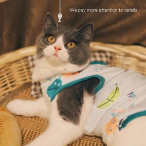 3 Pieces Cat Recovery Suit, Cat Onesie After Surgery Anti Licking Wounds for Cats, Cat Surgery Recovery Suit Cat Outfit for Cats, Cat Spay Recovery Suit Female (S)