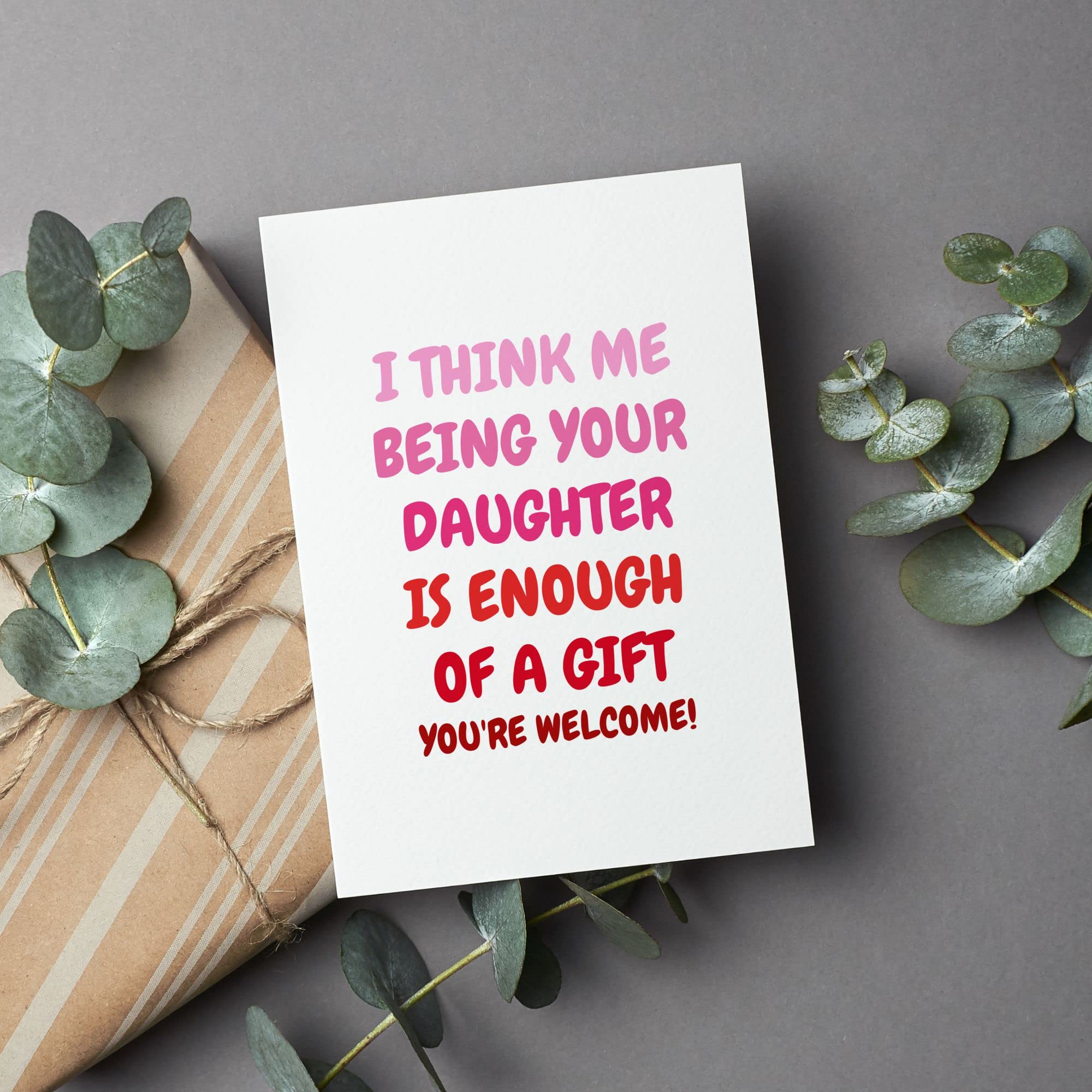 Funny Mother's Day Card For Mom, Sarcastic Gift From Daughter, Unique Birthday Gift Ideas, Card For Mother From Child, Being Your Daughter Is Enough Of A Gift, Best Mom, Novelty Gifts 2023