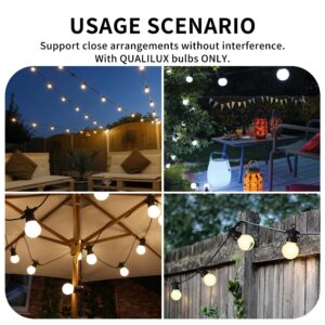 Qualilux A15 Small Dusk to Dawn Light Bulbs Outdoor 450LM, Warm White, 5W=40W, Auto On/Off Non-Dimmable Replacement LED Bulb for String Lights, Porch, Patio, Garden, E26 Base, 4-Pack, HQ-H032