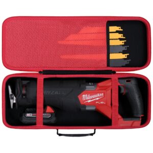 khanka hard case replacement for milwaukee m18 fuel sawzall brushless cordless reciprocating saw 2821-20, case only