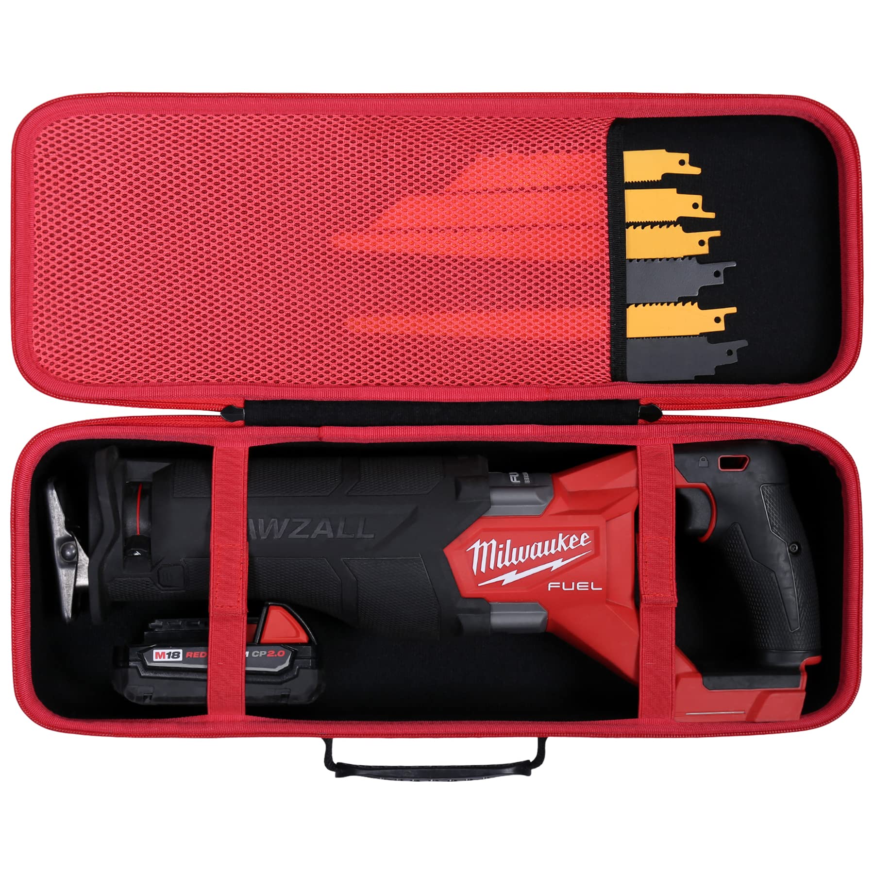 Khanka Hard Case Replacement for Milwaukee M18 Fuel Sawzall Brushless Cordless Reciprocating Saw 2821-20, Case Only