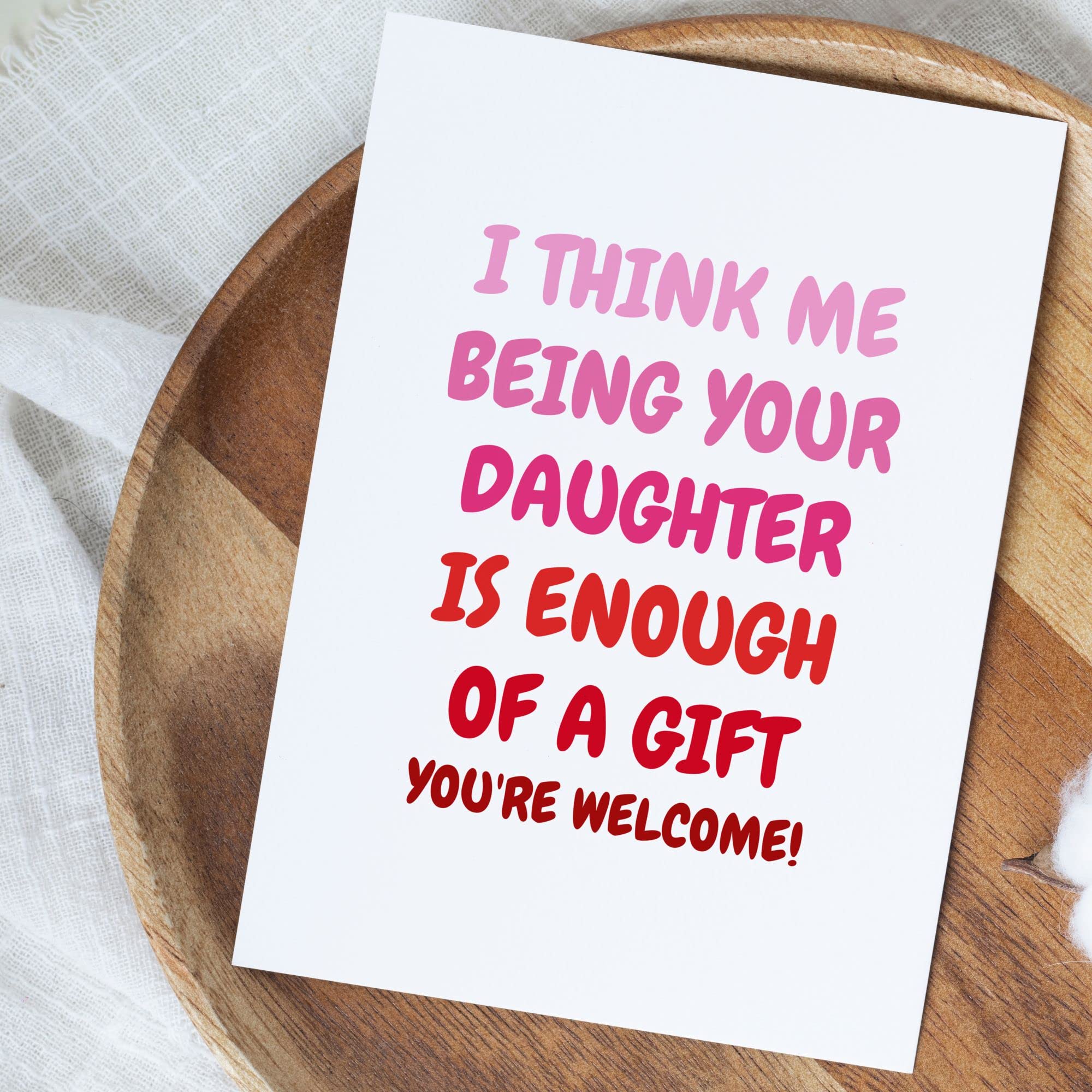 Funny Mother's Day Card For Mom, Sarcastic Gift From Daughter, Unique Birthday Gift Ideas, Card For Mother From Child, Being Your Daughter Is Enough Of A Gift, Best Mom, Novelty Gifts 2023