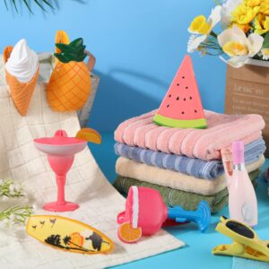 Honoson 16 Pcs Beach Towel Clips for Beach Chairs Beach Chair Clips for Towels Beach Towel Holder Plastic Cute Clothes Pins Funny Decorative Clothespins for Patio Pool Accessories Summer, 8 Styles