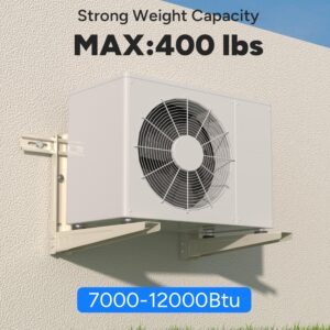 Toutgood Outdoor Mini Split Wall Mounting Bracket, Heavy-Duty Wall Bracket for 7000 Btu to 12000 Btu Ductless Mini Split Air Conditioner AC Heat Pump Systems , Max 400 Lb Capacity