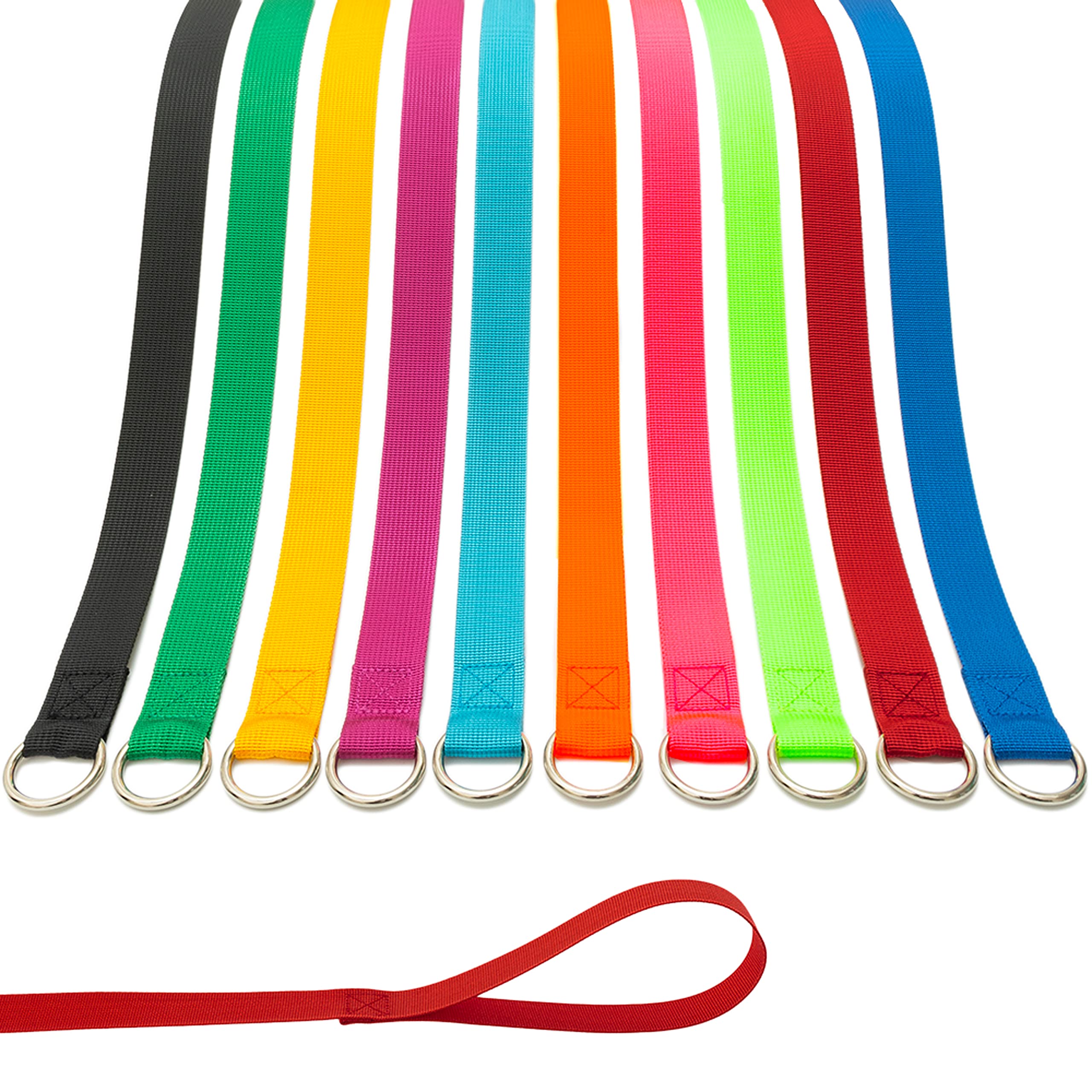 ATICNECH Slip Lead Dog Leash - 20 pcs Colorful 6 FT Short Dog Leashes with O-Ring for Small Large Dogs Puppy Cats Walking Training Running Rescues Grooming Shelter,etc.