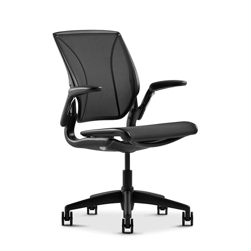 World One Ergonomic Desk Chair for Home Office, Height Adjustable Rolling Chairs for Desks, Black Mesh Office Chair with Built in Lumbar Support, Office Task Chair for Men Women…