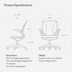 World One Ergonomic Desk Chair for Home Office, Height Adjustable Rolling Chairs for Desks, Black Mesh Office Chair with Built in Lumbar Support, Office Task Chair for Men Women…