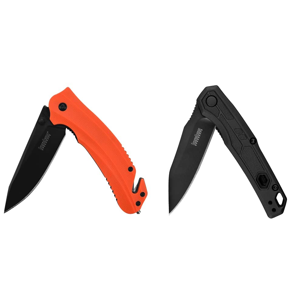 Kershaw Barricade (8650) Orange Multifunction Rescue Pocket Knife Bundle Appa Folding Tactical Pocket Knife