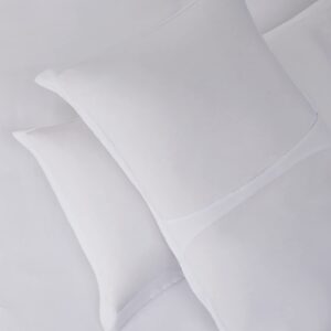 Hearth & Harbor White Duvet Cover Queen Size - 3 Piece Queen Duvet Cover Set, Soft Double Brushed Queen Size Duvet Covers with Button Closure, 1 Duvet Cover 90x90 inches and 2 Pillow Shams