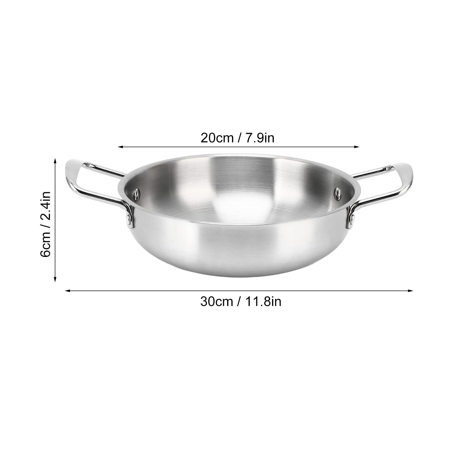 Korea Noodle Pot, Fast Heating Stainless Steel Ramen Cooking Stockpot,Binaural Pasta Pots Kitchen Cookware for Paghetti Soup Porridge Noodle(20cm)