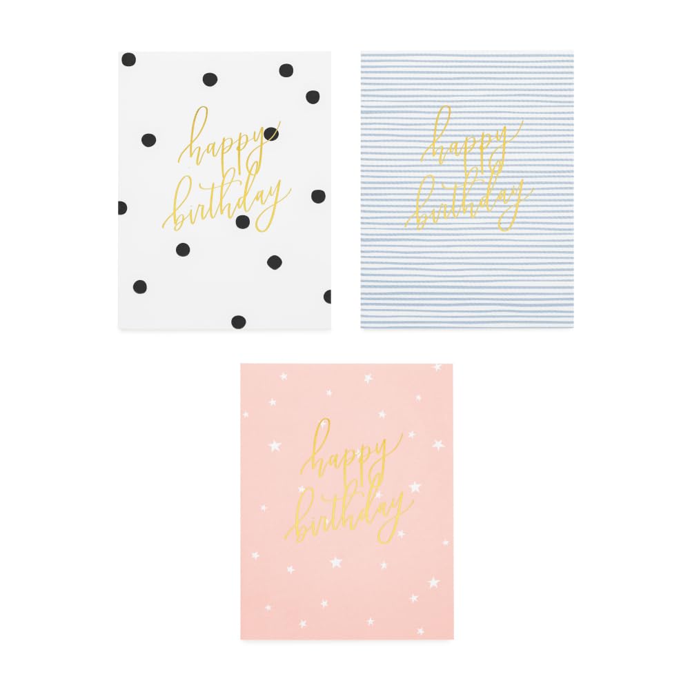 Sugar Paper Cards For Every Occasion Card Box, Greeting Card Assortment Box with Dividers, Set of 12 Greeting Cards and Envelopes, Birthday Cards, Thank You Cards, Generic Cards, Blank Inside, 6.25" x