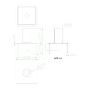 Inner Fit Tenon Adapters for 6 inch Square Pole,Top Single Tenon for 2 3/8 Inch Slip Fit Mount,Bronze Light Pole Adapter for LED Shoebox Lights, Parking Lot Lights, Flood Lights, and Streetlights