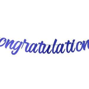 Congratulations Banner Blue Glitter Congratulations Graduation Banner Congratulations Banner Graduation 2024 Congratulations Graduation Party Decorations for College Graduation Party Decorations