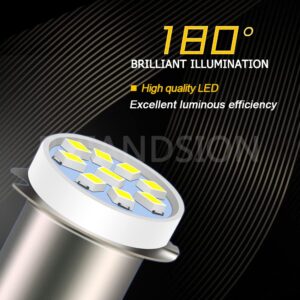 Ruiandsion P13.5S LED Flashlight Bulb White 4.5V 2016 9SMD Replacement for 3 Cells Flashlights Torch Work Lights, Non-polarity (Pack of 4)