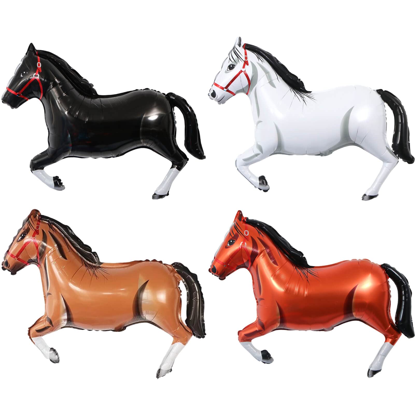 4 Pack Giant Horse Balloons Horse Themed Balloons gallant horse balloons for Horse Party Themed Birthday Party Decorations Supplies