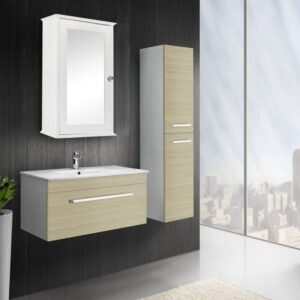 3 Tier Bathroom Wall Mount Medicine Cabinet w/Adjustable Shelves & Single Mirror