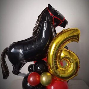 4 Pack Giant Horse Balloons Horse Themed Balloons gallant horse balloons for Horse Party Themed Birthday Party Decorations Supplies