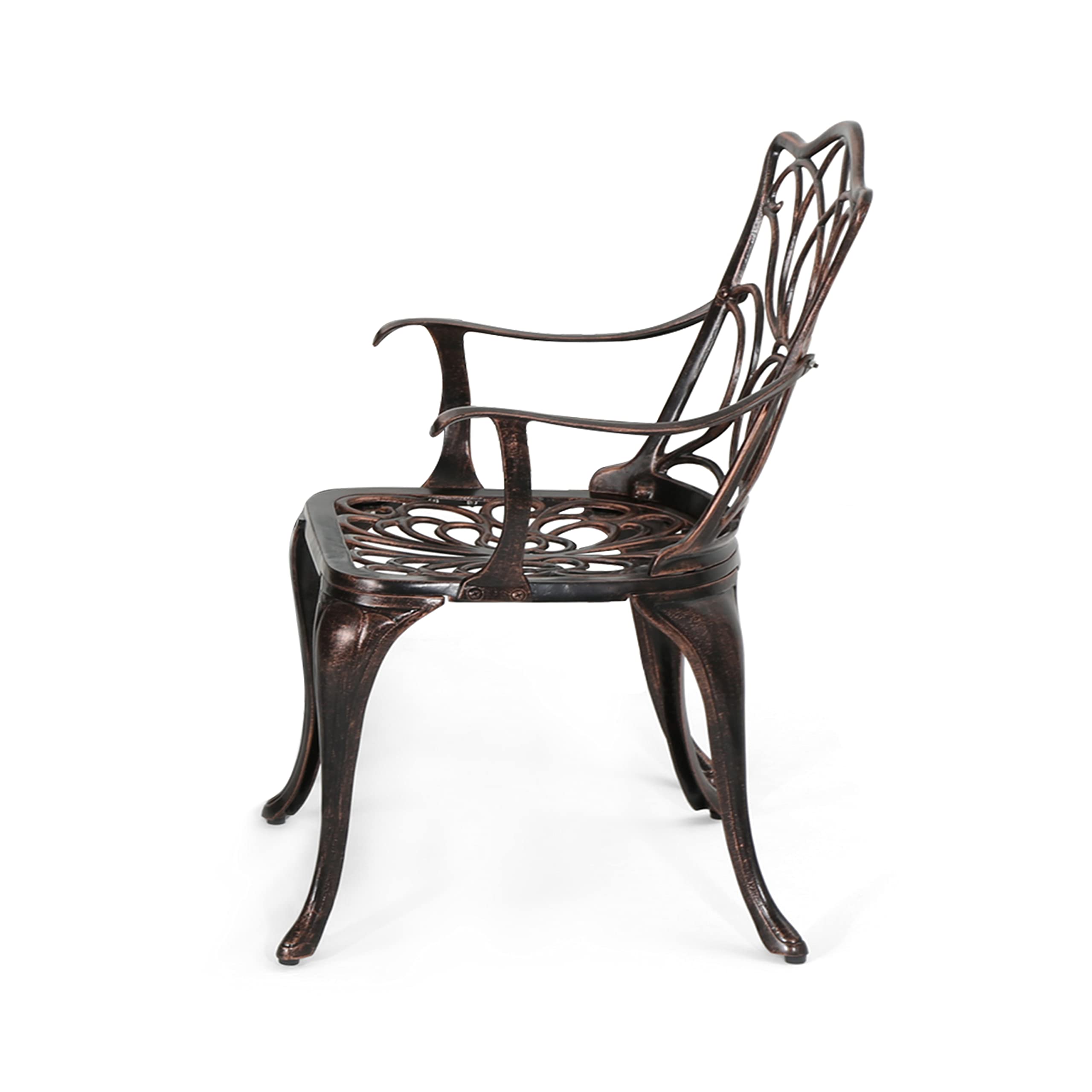 Christopher Knight Home 318132 Tucson Dining Chair, Black Copper