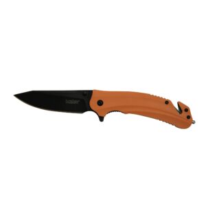 Kershaw Barricade (8650) Orange Multifunction Rescue Pocket Knife Bundle Appa Folding Tactical Pocket Knife