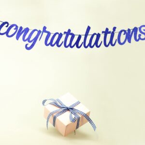 Congratulations Banner Blue Glitter Congratulations Graduation Banner Congratulations Banner Graduation 2024 Congratulations Graduation Party Decorations for College Graduation Party Decorations