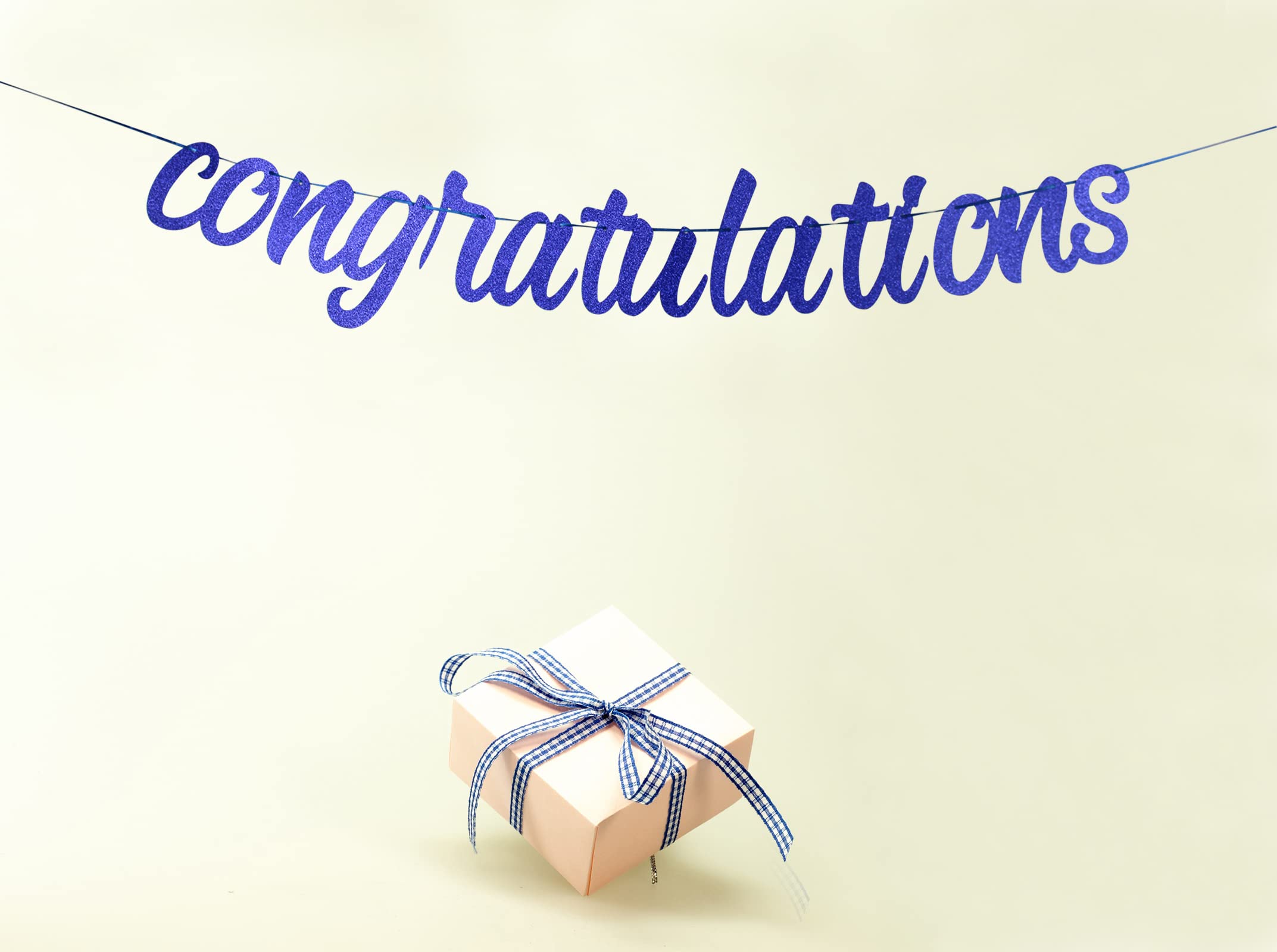 Congratulations Banner Blue Glitter Congratulations Graduation Banner Congratulations Banner Graduation 2024 Congratulations Graduation Party Decorations for College Graduation Party Decorations